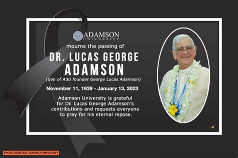 george lucas adamson|ADAMSON U FOUNDER'S SON PASSES AWAY.